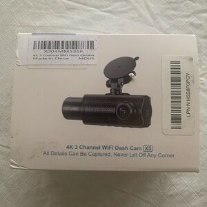 4K 3-Channel WiFi Dash Cam X5 - Black